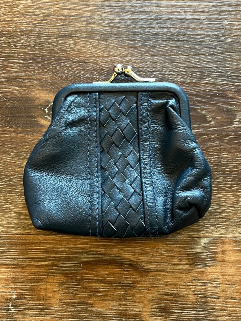 Vintage leather clasp Kiss-Lock Coin Purse